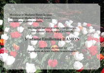 Faire-part décès -deuil- remerciement Remerciement de Décès Jardin tulipe